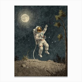 Astronaut In Space 2 Canvas Print