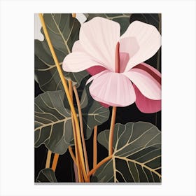 Flower Illustration Cyclamen 2 Canvas Print