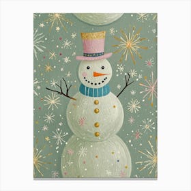 Snowman no1 Canvas Print