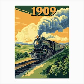 Aihrgdesign A Vintage Travel Poster Of A Powerful Steam Locom 4d27eddd F662 4547 Bc51 5f25e9b178dd 0 Canvas Print