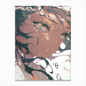 Girl In The Water Canvas Print