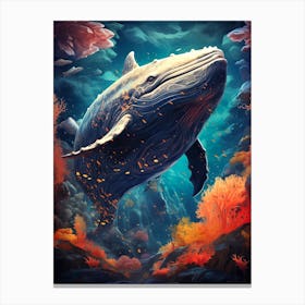 Whale Underwater Canvas Print