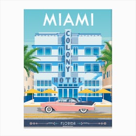 Miami Colony Hotel Florida United States Canvas Print