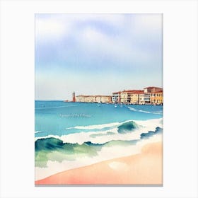 Venice Beach, Los Angeles, California Watercolour Canvas Print