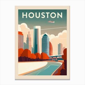 Houston Vintage Travel Poster Canvas Print