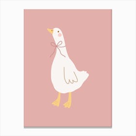 Dusky Pink Goose Canvas Print