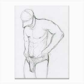 Man In Speedos Canvas Print