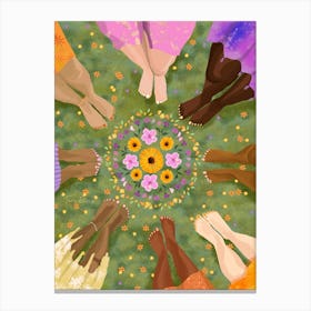 Flower Circle Canvas Print
