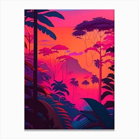The Amazon Rainforest Sunset Dreamy Landscape Canvas Print