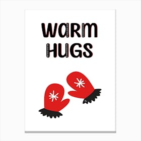 Warm Hugs Nordic Xmas collection Canvas Print