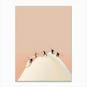 Ice Cream Skiers Canvas Print