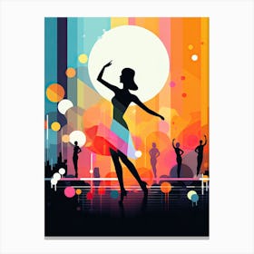 Dancing woman, minimalism Canvas Print