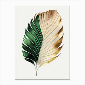 Palm Leaf Warm Tones 2 Canvas Print