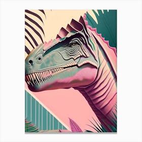 Carnotaurus Pastel Dinosaur Canvas Print
