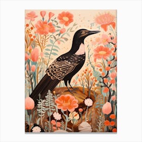Cormorant 3 Detailed Bird Painting Canvas Print