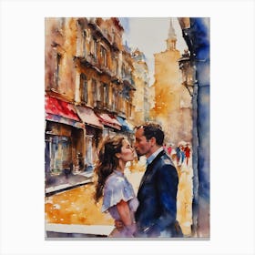 The Kissing Couple Canvas Print