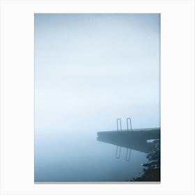 Summer Morning Fog At The Lake Canvas Print