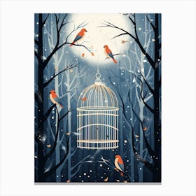 Bird Cage Winter 2 Canvas Print