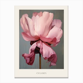 Floral Illustration Cyclamen 1 Poster Canvas Print