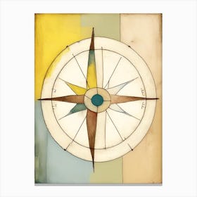Compass 1, Symbol Abstract Painting Canvas Print