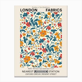 Poster Floral Oasis London Fabrics Floral Pattern 1 Canvas Print