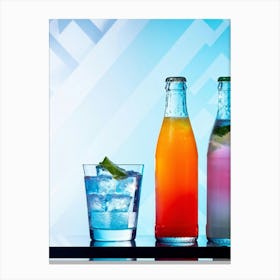 Three Drinks On A Table Canvas Print