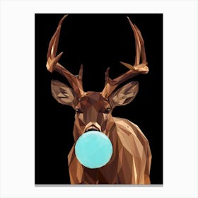 Deer Chewing Bubble Gum 1 Canvas Print