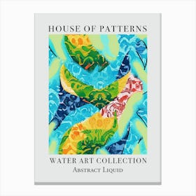 House Of Patterns Abstract Liquid Water 12 Canvas Print