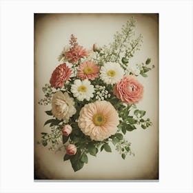 Vintage Floral  Canvas Print