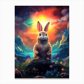 Rabbit In The Forest Canvas Print