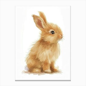 Netherland Dwarf Rabbit Kids Illustration 3 Canvas Print