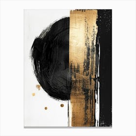 Black And Gold Abstract Painting 29 Canvas Print