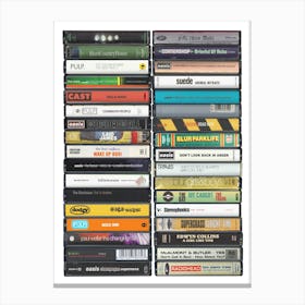 Britpop Singles Cassette Print Canvas Print