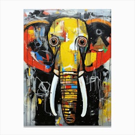 Elephant Tango: Neo-Expressionist Canvas Print