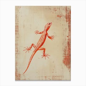 Orange Red Leopard Gecko4 Canvas Print
