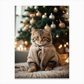 Christmas Cat 4 Canvas Print