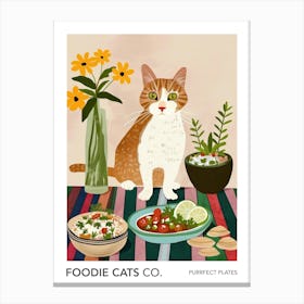 Foodie Cats Co Cat And Mexican Food 2 Canvas Print