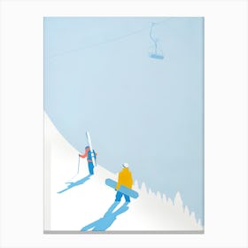 Skiers On The Slopes 3 Canvas Print