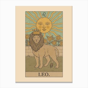 Leo X The Sun Canvas Print