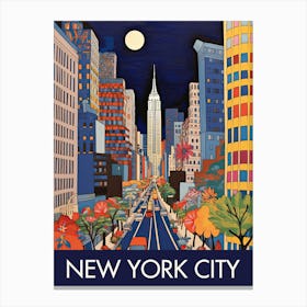 New York City United States Travel Print Painting Cute Canvas Print