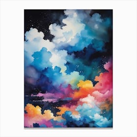 Abstract Glitch Clouds Sky (29) Canvas Print