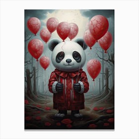 Panda Art In Surrealism Style 1 Canvas Print
