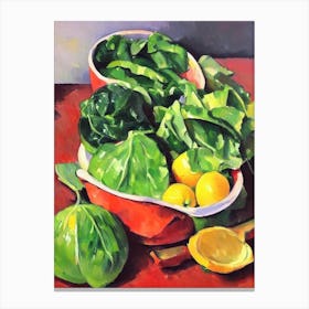 Collard Greens 2 Cezanne Style vegetable Canvas Print