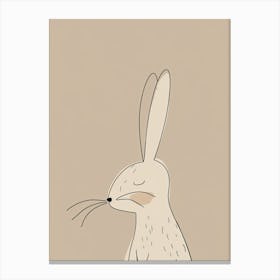 Rabbit - Boho, Line Art 4 Canvas Print