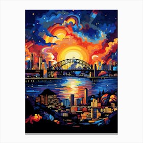 Harbour Heights: Sydney's Iconic Bridge Canvas Print