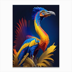 Oviraptor Philoceratops 2 Primary Colours Dinosaur Canvas Print