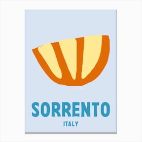 Sorrento, Italy, Graphic Style Poster 2 Canvas Print