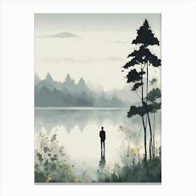 Man Standing In Water 8 Canvas Print