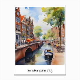 Summer in Amsterdam. 1 Canvas Print