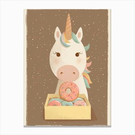 Unicorn & Rainbow Sprinkle Donuts 1 Canvas Print